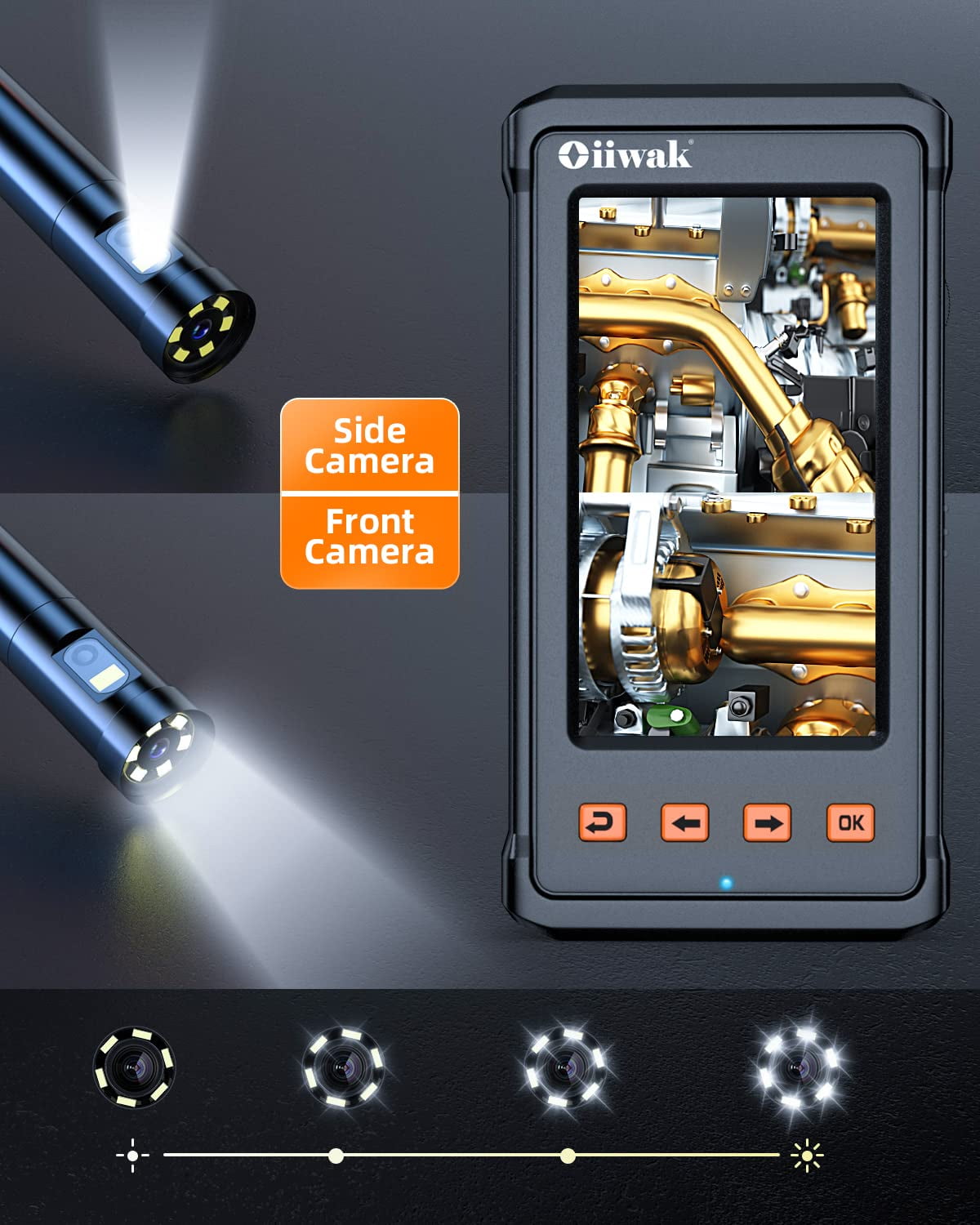 Outlet Oiiwak 7’’ Screen Borescope 6X Zoom HD Snake Camera for Automotive Wall Sewer