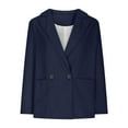 thumbnail image 4 of BangWanChi Lightweight Jacket Women Casual Women's Winter New Solid Color Small Suit Long Sleeve Spring And Suit Jacket, 4 of 5
