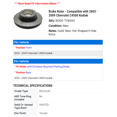 thumbnail image 2 of Brake Rotor - Compatible with 2003 - 2009 Chevrolet C4500 Kodiak - AC Delco, 2 of 2
