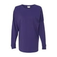 thumbnail image 2 of J. America Unisex Game Day Jersey Long Sleeve T-Shirt 8229 - Purple Size S, 2 of 3