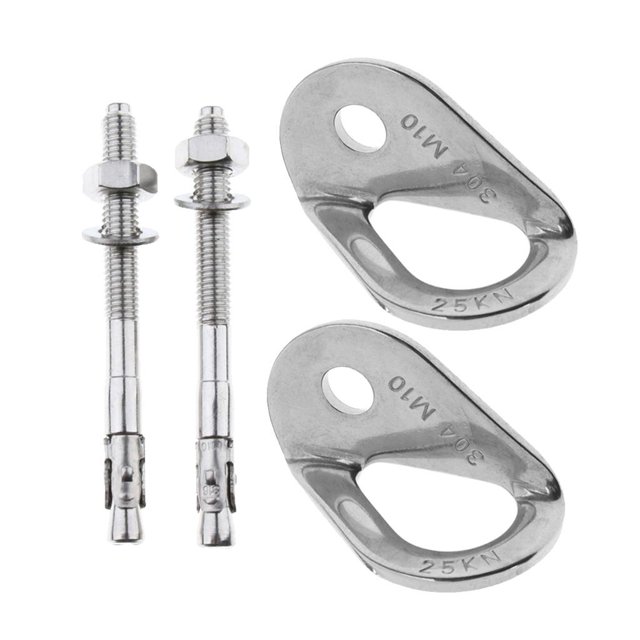 4 piezas 10mm escalada en roca 25 conjunto de suspensión de anclaje de material acero inoxidable equipo de al M10x110 Soledad Colgador de perno de escalada