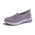 thumbnail image 2 of CAIXAI Walking Shoes for Women Orthopedic Dress Shoes for Women Lightweight Knit Upper Embroidery White Sneakers for Women Walking Anti-Skid Adjustable Upper Mary Jane Flats Hands-Free Barefoot Shoe, 2 of 5