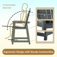 thumbnail image 2 of Decksplore Tall Adirondack Chairs, Outdoor Balcony Chair, Patio Bar Stool Chair with Widened Arms, High Back, Footrest, 400lbs, Garden, Black, 2 of 12