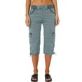 thumbnail image 3 of High Waist Ladies Overalls Casual Pants Cotton Linen Shorts Thin Loose Wide Leg Pants, 3 of 5