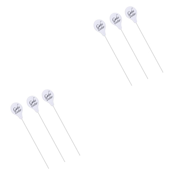 Yuarrent 3 Pieces Stainless Steel Cake Probe Kitchen Anti-rust Home Testing Needle Tool Skewer Tester Reusable Accessories blanco 19*4.5 cm 2Conjunto
