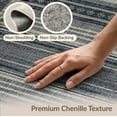 thumbnail image 6 of ODIKA 4'x6' Washable Area Rug Primitive Farmhouse Stripe Border Concentric Ring Folk Spiral for Home Office, Under Desk, Non-Slip Chair-Friendly, Flatwoven, 6 of 7