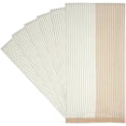 thumbnail image 2 of Premium Kitchen Towels (20”x 28”, 6 Pack) | Yarn Dyed Flat Woven Stripe Kitchen Towel Set| 238 GSM | Highly Absorbent with Hanging Loop | Tan, 2 of 4