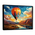 thumbnail image 2 of Designart "Boldly Soaring The Orange Hot Air Balloon" Transportation Floater Framed Canvas Art Print, 2 of 7