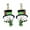 Green Hat Snowman, variant on cocojewelry Ice Skating Santa Snowman Christmas Holiday Earrings