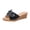 Black, variant on Black Women'S Sandals Wedge With Rhinestone Flower Bow Decoration Soft Cushioned Insole Textured Outsole Breathable Leather Upper For Summer Beach Vacation Party