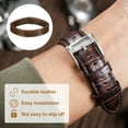 thumbnail image 4 of Uxcell 2pcs Leather Watch Band Loops 24mm Replacement Watch Band Keeper Watch Strap Holder Retainer Wristwatch Strap Fastener Rings, Dark Brown, 4 of 6