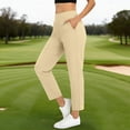 thumbnail image 2 of Pants for Women Work 7/8 Length High Waisted Ankle With 2 Pockets for Travel Athletic Work Palazzo Wide Leg Pants, 2 of 7
