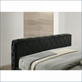 thumbnail image 4 of Bedroom Furniture Set, King Size Bed with Integrated TV Lift & 2 Nightstands, Modern Black Velvet Upholstery | Black | Fabric, 4 of 13