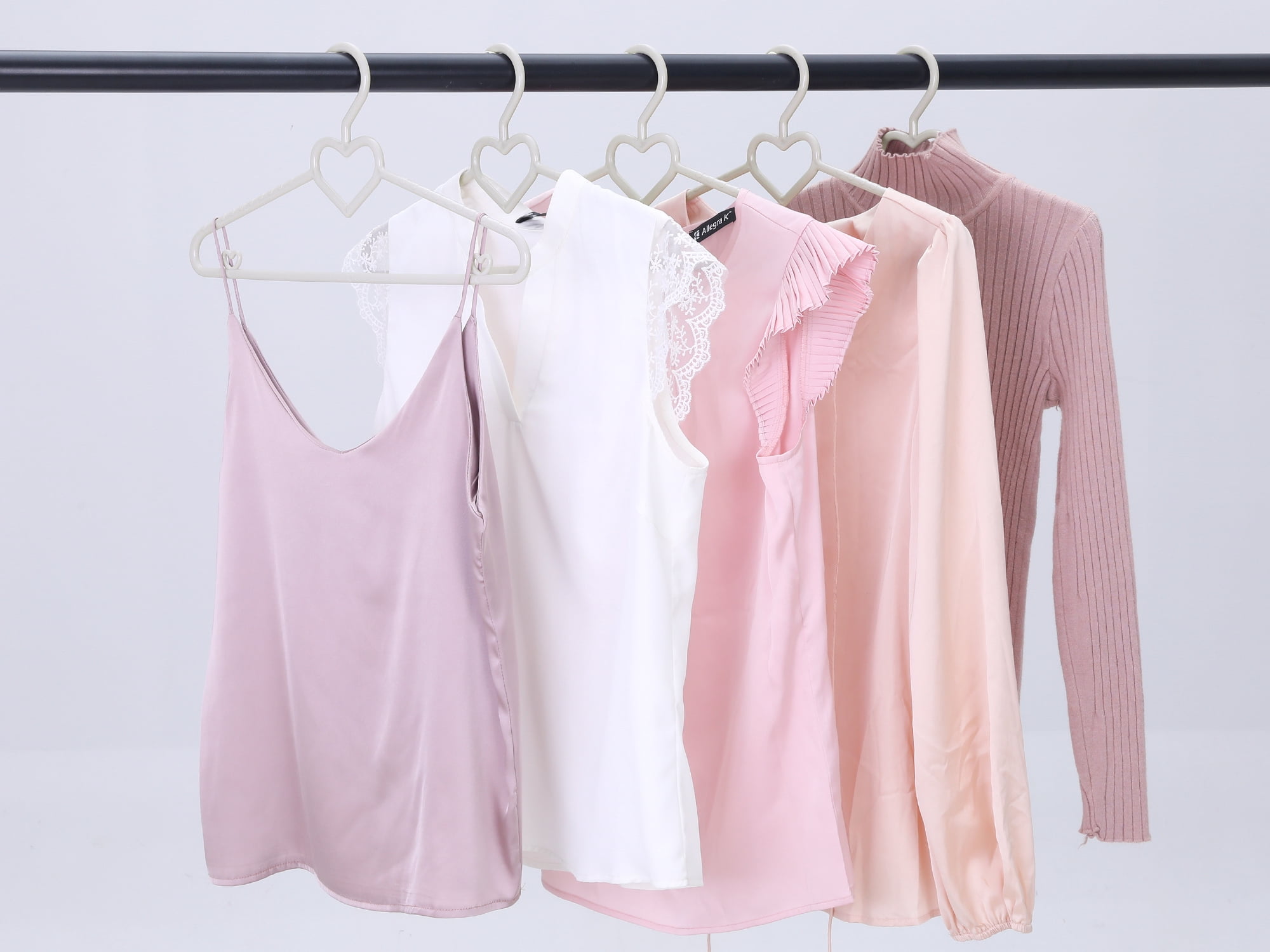 Unique Bargains Plastic Non-Slip Hangers for Clothing Coats 30 Packs Light Gray