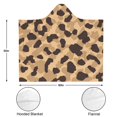 thumbnail image 3 of Wearable Blanket,Beige and Black Leopard Pattern Hooded Wearable Flannel Blanket for Adults & Teens,Winter Poncho Shawl Wrap Cape Cozy Anti-Pill,50"x60", 3 of 5