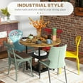 thumbnail image 4 of HOMCOM Table à Manger Industrielle de 39,4 Pouces avec Étagères de Rangement Brun Rustique, 4 of 10