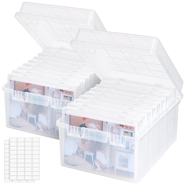 Caja de almacenamiento de fotos Lifewit, funda para fotos de 5 x 7 pulgadas, 9 unidades, 2 unidades
