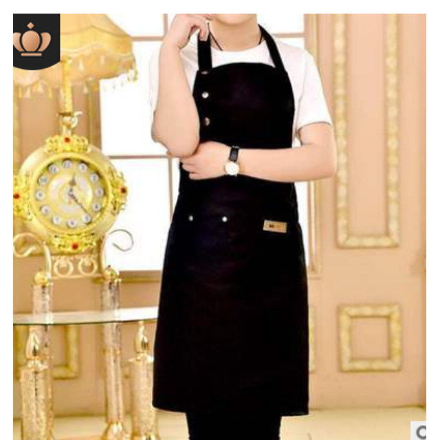 Mialoley Tablier de Cuisine Unisexe Imperméable et Ajustable en Toile avec 2 Poches