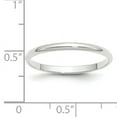 thumbnail image 4 of Primal Gold 14 Karat White Gold 2mm Lightweight Half Round Band Size 14, 4 of 6
