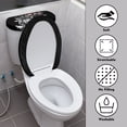 thumbnail image 3 of HELLHERO Stylish Polyester Toilet Covers Set, Elastic Edge, Elastic Bottom U-Shaped Adjustable, Stays in Place, Wolf, 3 of 8