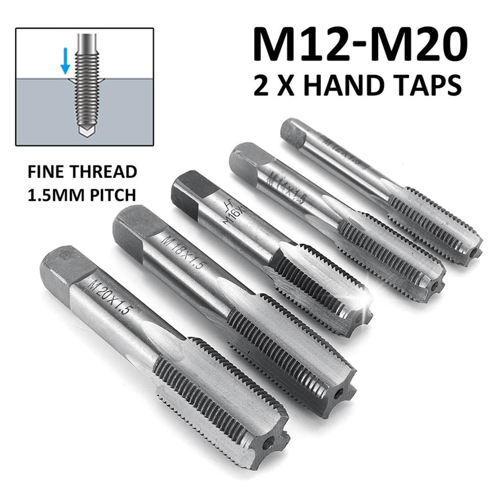 METRIC TAPS M12-M20x1.5MM RIGHT HAND HIGH SPEED STEEL Thread Cutter 1 Pairs 