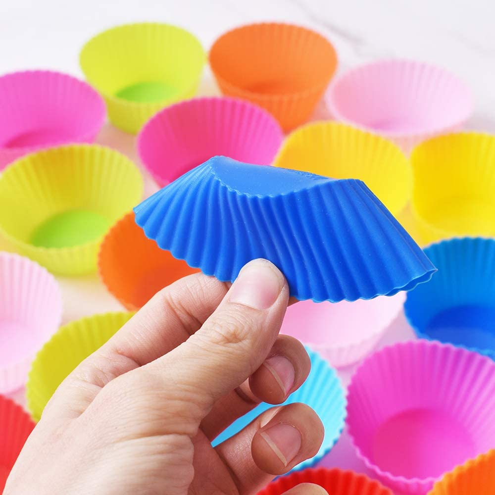 50 Moule Muffins Silicone Réutilisables Et Antiadhésifs Sans Bpa Moules