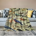 thumbnail image 2 of HENGT Retro Vintage Colorful Birds Blanket Gifts for Tarot Lover for Teen,Retro Vintage Colorful Birds Fannel Throw Blanket Super Soft Throws Blanket for Bed Couch Sofa, 2 of 6