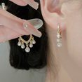 thumbnail image 4 of Pendientes de plata Laklulu con forma de botón, pendientes de temperamento dulce, pendientes femeninos a juego suaves, 4 of 5