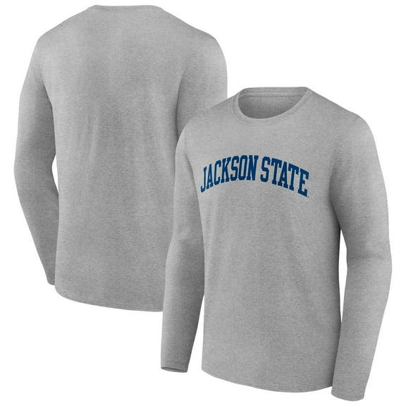 Men's Gray Jackson State Tigers Basic Arch Long Sleeve T-Shirt