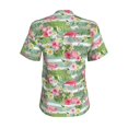 thumbnail image 3 of Uemuo Tropical Flamingo Printed Women's Classic V-Neck T-Shirt - Soft, Breathable, Moisture-Wicking, Perfect for Casual, Office, Travel, and Everyday Wear-Medium, 3 of 5