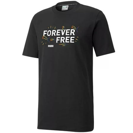 Puma Men's Forever Free Pride Graphic T-Shirt in Black-2XL