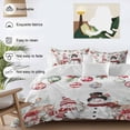 thumbnail image 3 of Christmas Xmas Comforter Set California King Size, Elk Ball Snowman Red Berry Poinsettia Soft Bedding Set for Man Woman, 4 Pieces Duvet Cover Set with Fitted Sheet, 2 Pillowcases, 3 of 9