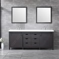thumbnail image 2 of Lexora Home Marsyas 80" Quartz Top Double Vanity in Brown, 2 of 10