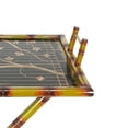 thumbnail image 3 of Benjara BM242202 Tray Top & Floral Print Wooden Folding Stand, Yellow, 3 of 5