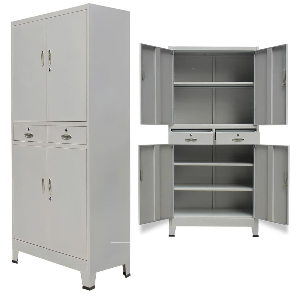 Lowestbest 35.4"x15.7"x70.9" Office Steel Cabinet with 4 Doors for Office, Garage, Home Lowestbest 35.4"x15.7"x70.9" Office Steel Cabinet with 4 Doors for Office, Garage, Home