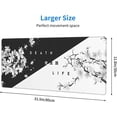thumbnail image 2 of Black White Cherry Blossom Mouse Pad Japanese Sakura Death Life Extended Desk Mat 80X30 cm Non-Slip Rubber Base Stitched Edge Large XL Playmat&nbsp;for Gaming Laptop Computer PC Desktop,31.5×11.8 Inch, 2 of 6