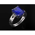 thumbnail image 3 of Natural Neelam Stone Original Certified Neelam Stone Blue Sapphire Ring Woman Man Ring Sterling Silver 925 Birthstone Gift Ring, 3 of 3