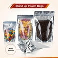 thumbnail image 5 of BELLE KR® 5x8 Mylar Bags for Food Storage - Pack Of 100-7.5mil Thickness - Stand Up Clear Mylar Bags with Window - Resealable Bags for Packaging - Labels Included, 5 of 7