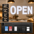 Led Open Signs For Business 40x14 Large Remote Dimmable Bright Cold ...