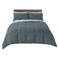 thumbnail image 2 of Reversible Down Comforter, Medium Warmth (44-Ounces of Fill) King-California King Size Blanket, Navy-Grey, 2 of 7