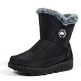 thumbnail image 7 of Snow Boots for Women Mid Calf Faux Fur Lined Side Zipper Boots Non Slip Warm Winter Cozy Outdoor Flat Shoes, 7 of 7
