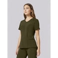 thumbnail image 4 of Scrubstar Performance Women’s Shaped Antimicrobial Mesh Panel V-Neck Scrub Top, Sizes XS–3XL, 4 of 9