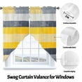 thumbnail image 3 of Yellow Gray Brush Swag Curtain Valance for Windows, Strip Geometric Window Treatments Short Swag Topper for Kitchen Windows Bathroom Bedroom, 36"x36", 3 of 8