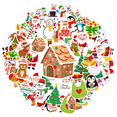 thumbnail image 2 of 35pcs-50pcs Cute Stationery Stickers Holiday Kids Stickers Wave Christmas Stickers for Luggage Phone Laptop, 2 of 9
