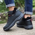 thumbnail image 5 of XIMIN Men's Athletic Boots Hiking Walking Boots Outdoor Waterproof Non-Slip High-Top Waterproof Work Boots Autumn Winter Trekking Snow Boots, 5 of 8