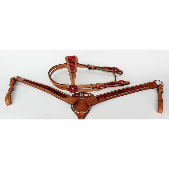 Horse Tack Bridle Western Leather Headstall Breast Collar 8801B