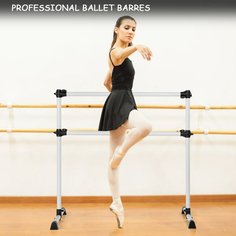 Goplus 4 FT Portable Ballet Barre, 46'' Freestanding Adjustable Double  Ballet Bar with Anti-Slip Base for Stretch, Ballet, Dance, Home Gym School