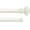 Weathered White, variant on eTeckram 5/8" Double Curtain Rod with Bateau Finials,Gold,28‘’-48‘’