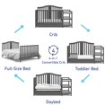 Graco Solano 4in1 Convertible Crib and Changer with Drawer, Gray