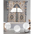 thumbnail image 3 of Boho Chic Ethnic Kitchen Curtains Sets 36 Inch Length with Valance, Orange Blue Vintage Tribes Swag Valances and Tiers Curtain Set Drapes Swag Curtains for Living Room, Bathroom, Bedroom, Cafe, 3 of 6